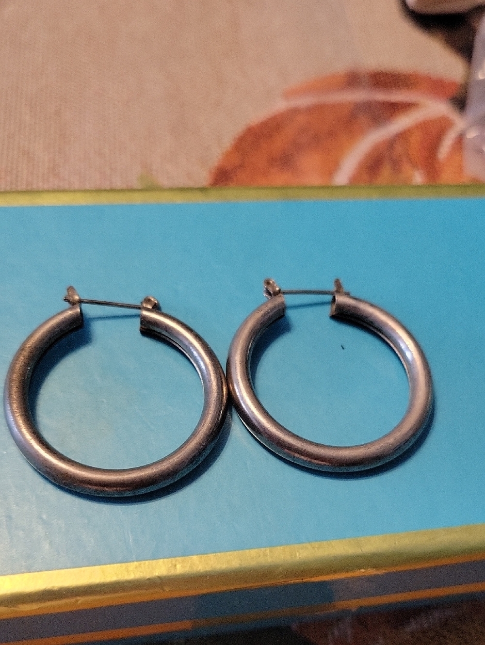 Classic Silver Hoop Earrings - Polished Silver Tone